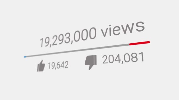 1 Miles de millones de vistas - No me gusta 3D — Vídeo de stock