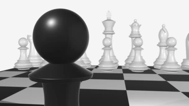 Чистий шахи повна дошка абстрактний фон 2 — стокове відео