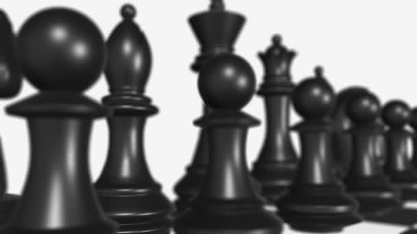 Чистий шахи повна дошка абстрактний фон 3 — стокове відео