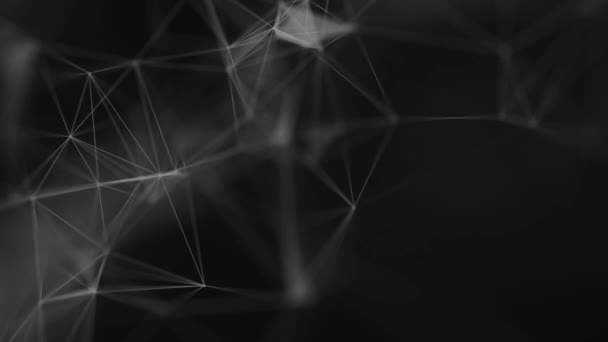 어두운 플 렉서스 네트워크 추상적 배경 — 비디오