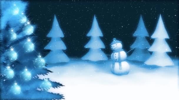 Video Van Holidays Snowman Loop — Stockvideo