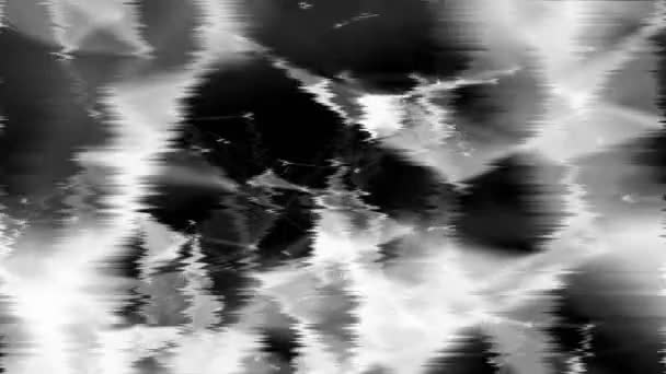 Plexus Glitch schwarz und weiß 11 — Stockvideo