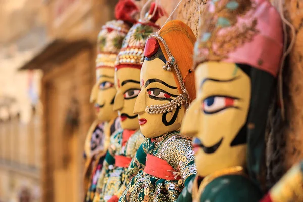 Rajasthani Puppen Kathputli Wurden Auf Einem Geschäft Jaisalmer Fort Rajasthan — Stockfoto