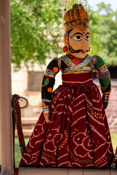 Rajasthani Marionetten Kathputli Wurden Einem Geschäft Mehrangarh Jodhpur Rajasthan Ausgestellt — Stockfoto