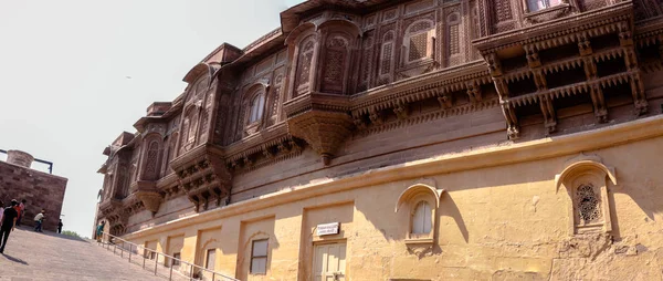 Jodhpur Rajasthan Índia Outubro 2018 Exterior Forte Mehrangarh Mehrangarh Forte — Fotografia de Stock