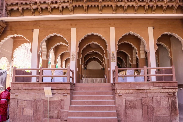 Een Restaurant Het Complex Van Mehrangarh Fort Jodhpur Rajasthan — Stockfoto