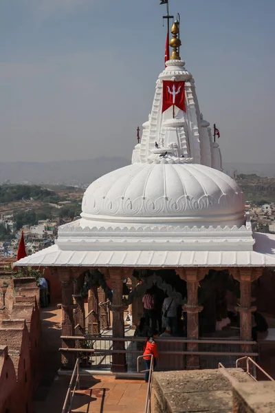 Jodhpur Rajasthan Inde Octobre 2018 Temple Chamunda Est Situé Dans — Photo