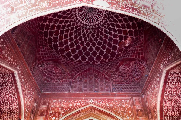 Agra India Marzo 2019 Interior Masjid Mezquita Hecha Con Piedra — Foto de Stock