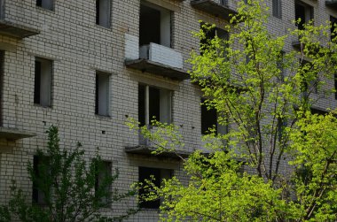 Eski bir gökdelenin pencerelerinin fotoğraf arkaplanı
