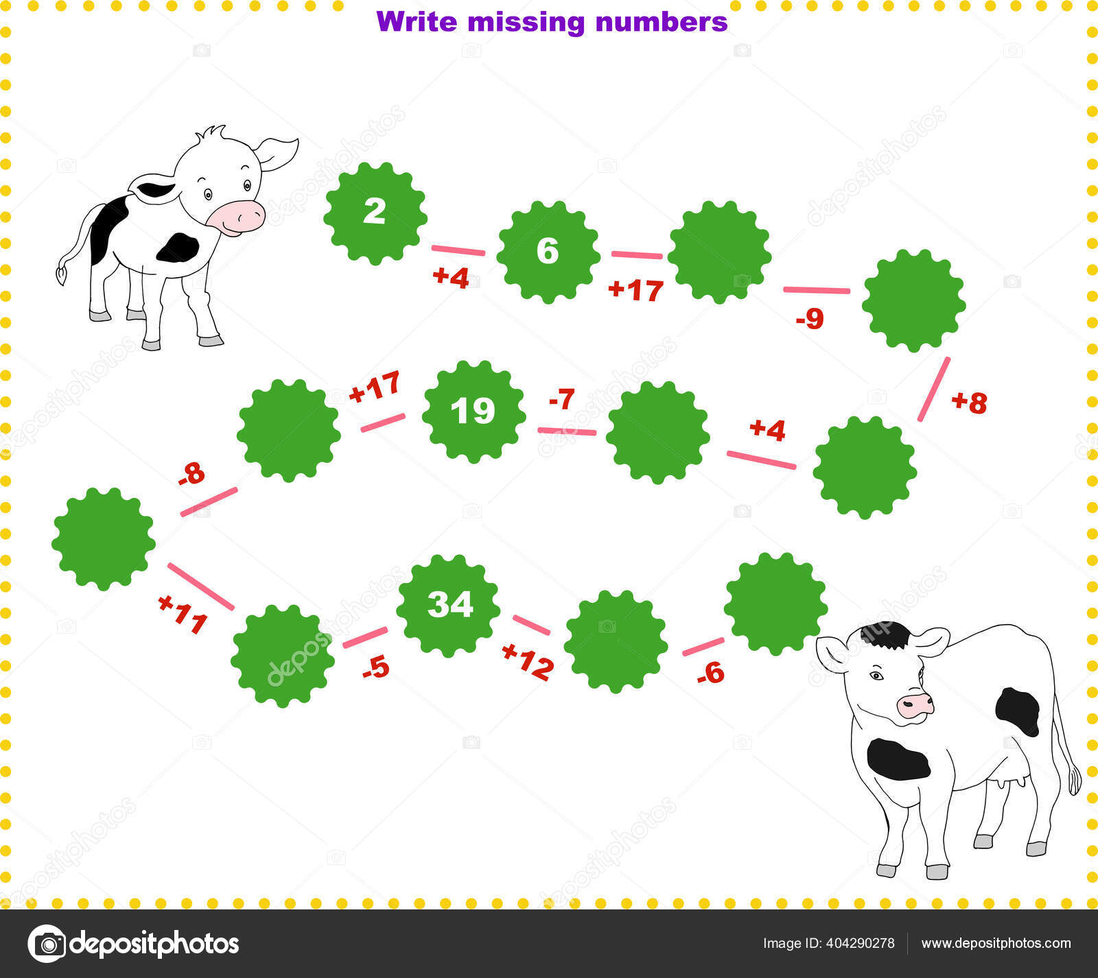 Matemática Jogos Educativos Para Crianças Preencha Linha Escreva Números  Que imagem vetorial de Irmer© 404290278