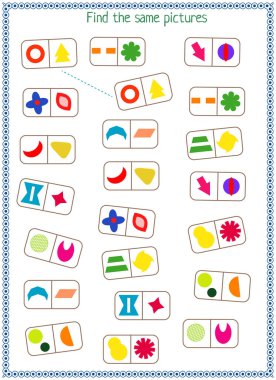 Çocuklar için mantık oyunu.