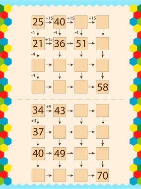 Okul çocukları için matematik.