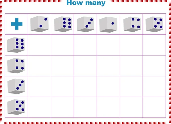 Examples of addition and subtraction. learning page with math examples for children. — Stock Photo, Image