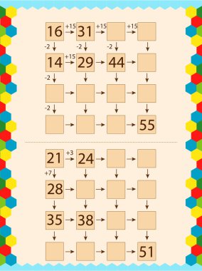 Okul çocukları için matematik.