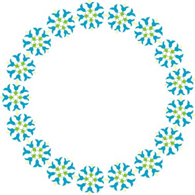 Mavi dekoratif çerçeve. soyut desen