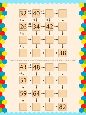 Okul çocukları için matematik.