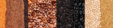 farklı pişmemiş doğal inlemelerin kolajı