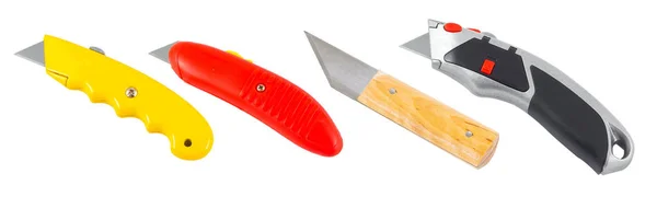 Beyaz arka plana karşı izole edilmiş maket bıçakları seti — Stok fotoğraf