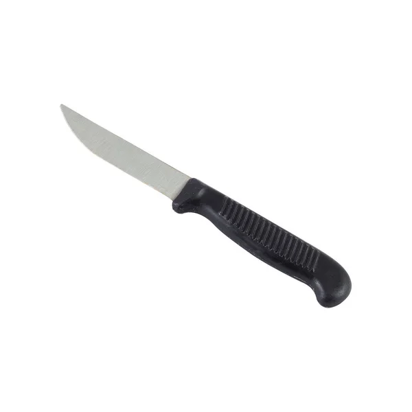 Nóż z plastikowym uchwytem na białym tle — Zdjęcie stockowe