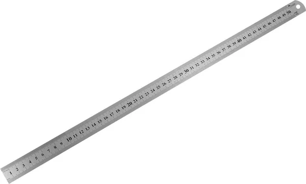 Basamaklı ve beyaz arka planda izole ölçek ile tek metal düztedge. Kırpma yolu-görüntü