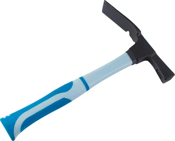 Hammer mit blauem und schwarzem Stiel isoliert auf weiß — Stockfoto