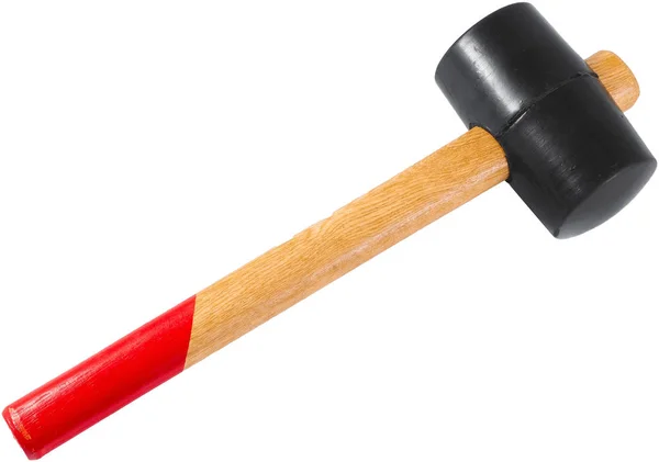 Rubber Hammer with blue and black handle isolated on white — Stock Photo, Image