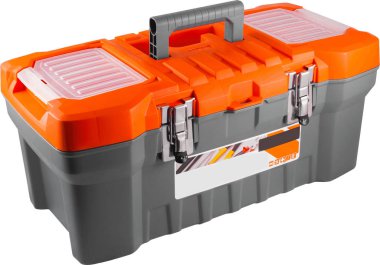 Turuncu kapak izole büyük tollbox