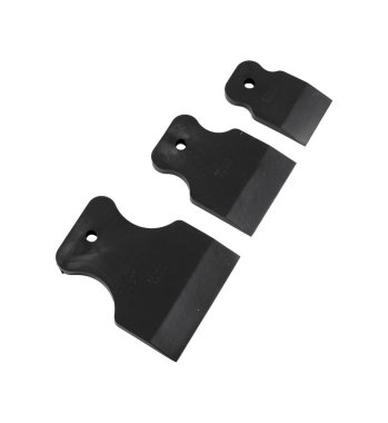 duvar kağıdı için plastik spatula. Beyaz arka planda spatula.