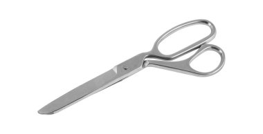 Kağıt makas beyaz arka plan üzerinde izole. Yeni makas kes. Kesme için metal makas