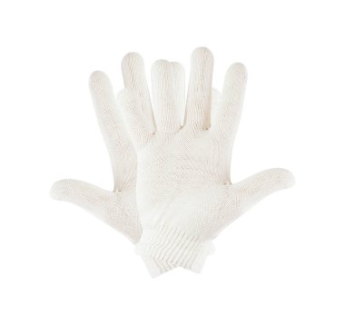 İnşaat koruyucu iki beyaz eldiven