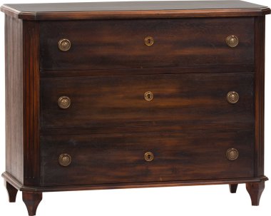 antika ahşap beyaz zemin üzerine izole Çekmeceli