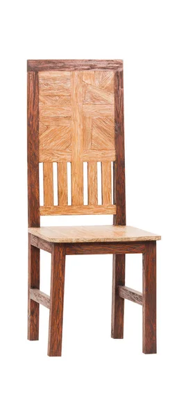 白い背景で隔離の木製椅子 — ストック写真