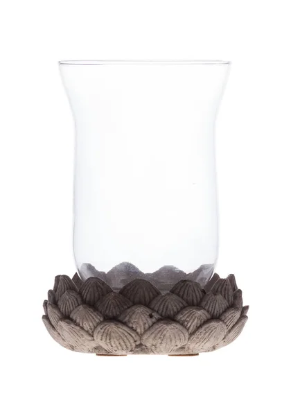 Empty vase of glass, isolated on a white background — Stock Photo, Image