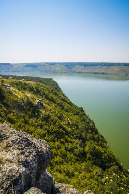 Panoramik fiyortları ve bay Bakota bir yükseklikten. Bakota, Ukrayna