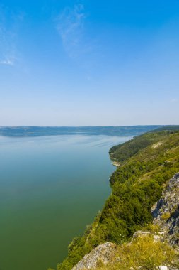 Panoramik fiyortları ve bay Bakota bir yükseklikten. Bakota, Ukrayna