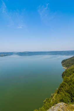 Panoramik fiyortları ve bay Bakota bir yükseklikten. Bakota, Ukrayna