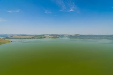 Panoramik fiyortları ve bay Bakota bir yükseklikten. Bakota, Ukrayna