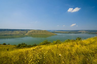 Panoramik fiyortları ve bay Bakota bir yükseklikten. Bakota, Ukrayna