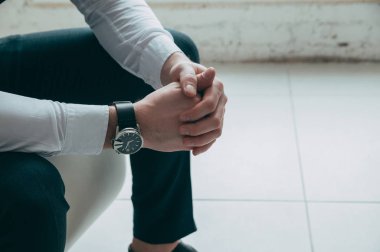 Birlikte, elinde tutmak - elele pahalı ve şık izlemek, yan görünüm patronu'nun kırpılmış görünümü