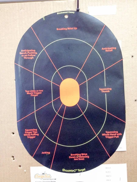 Firearms self defense training targets with bullseye