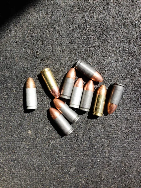 Balas 9mm calibre 40 close-up — Fotografia de Stock