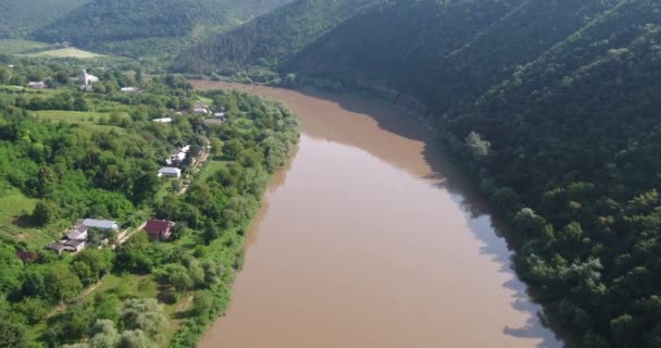 Dinyester Nehri Nin Drone Görünümü Ukrayna Nın Güzel Doğası Hava — Stok video