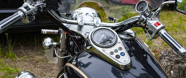 增强摩托车的照片 摩托车之旅 — 图库照片