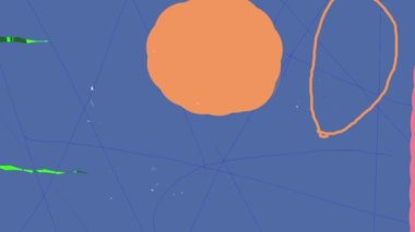 Fırça animasyonu, soyut çizim deseni tasarımı boyanıyor