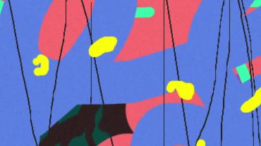 Fırça animasyonu, soyut çizim deseni tasarımı boyanıyor