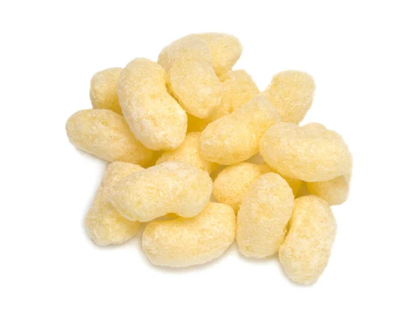 Unglazované sladké kukuřice tyčinky na bílém pozadí — Stock fotografie