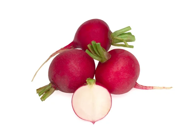 Fresh young radish isolated on white background — Stock Photo, Image