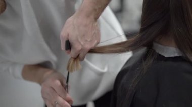 Erkek Kuaför kahverengi bir saç fabrikaları ve bu tarak