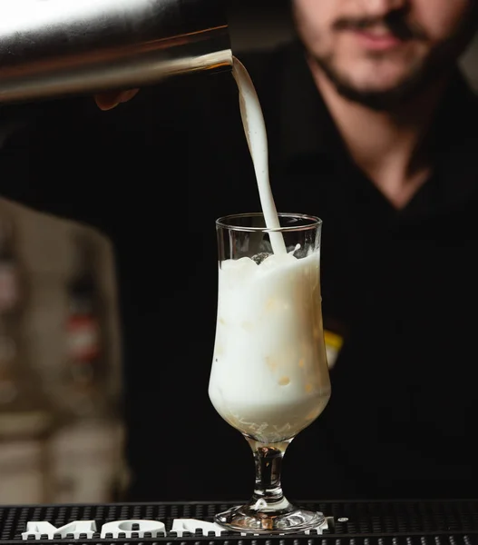 Pinacolada cocktail in long glass — Stock Photo, Image