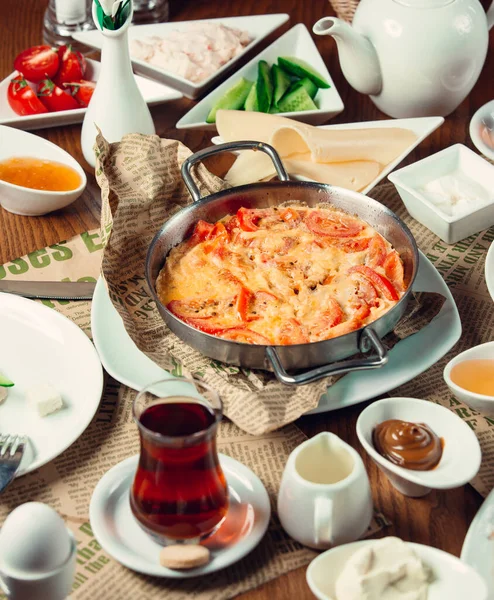 Breakfast set on the table 1 — Stock Photo, Image